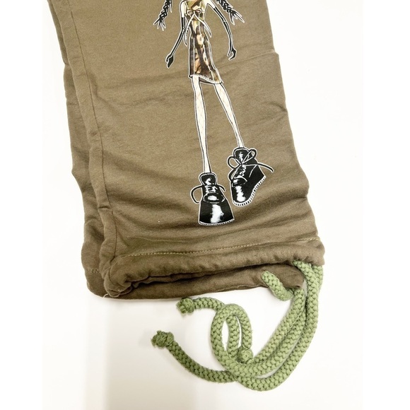 Moshi Moshi LA Womens 90s Y2K Olive Green Cropped Jogger Pant Sz XS - Picture 4 of 10